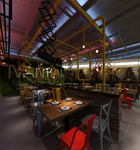 茶餐厅装修设计案例图,茶餐厅装修设计实景图