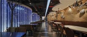 餐饮店装修案例图片, 快餐店设计实景图
