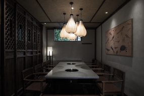 火锅店设计案例图,火锅店设计布局图