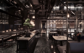 火锅店设计案例图,火锅店装饰效果图