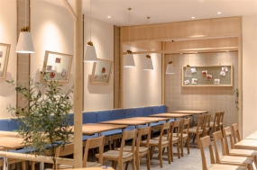 快餐店装饰案例图,快餐店装饰布局图