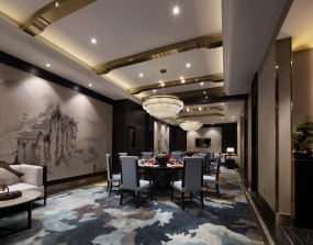饭店装修设计布局图,饭店设计效果图