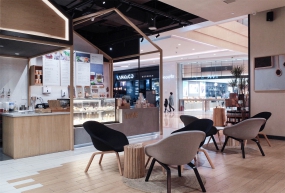 奶茶店装修设计布局图, 奶茶店设计效果图