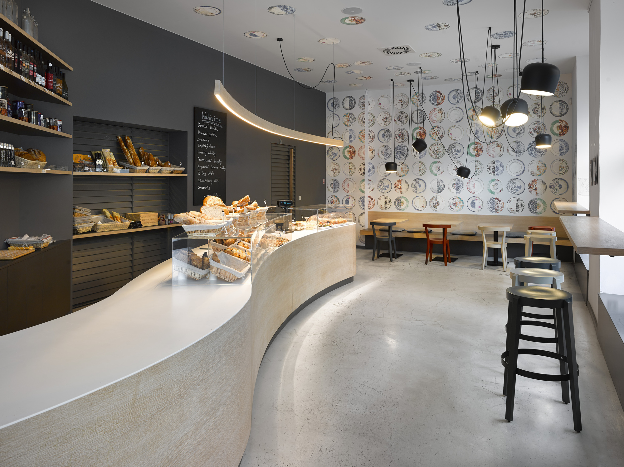 面包店装修设计布局图,面包店设计效果图