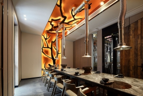 快餐店空间设计效果图,快餐店空间设计布局图