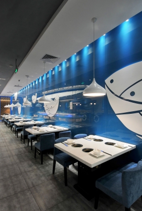 自助餐厅装饰设计布局图