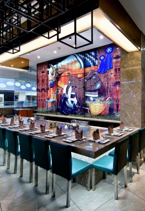 铁板烧店空间设计实景图,铁板烧店空间设计图片