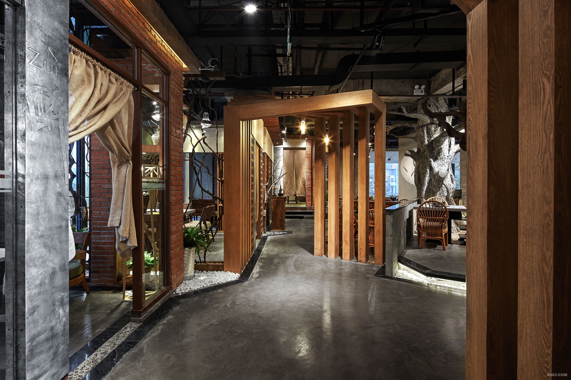 火锅店空间设计布局图,火锅店空间设计实景图