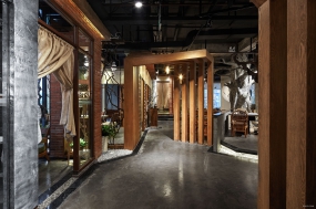 火锅店空间设计布局图,火锅店空间设计实景图