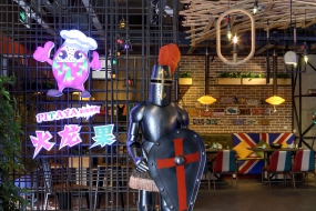 烤肉店设计效果图,烤肉店设计布局图