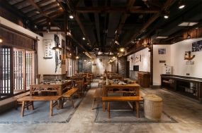 火锅店店面空间设计实景图,火锅店店面空间设计图片
