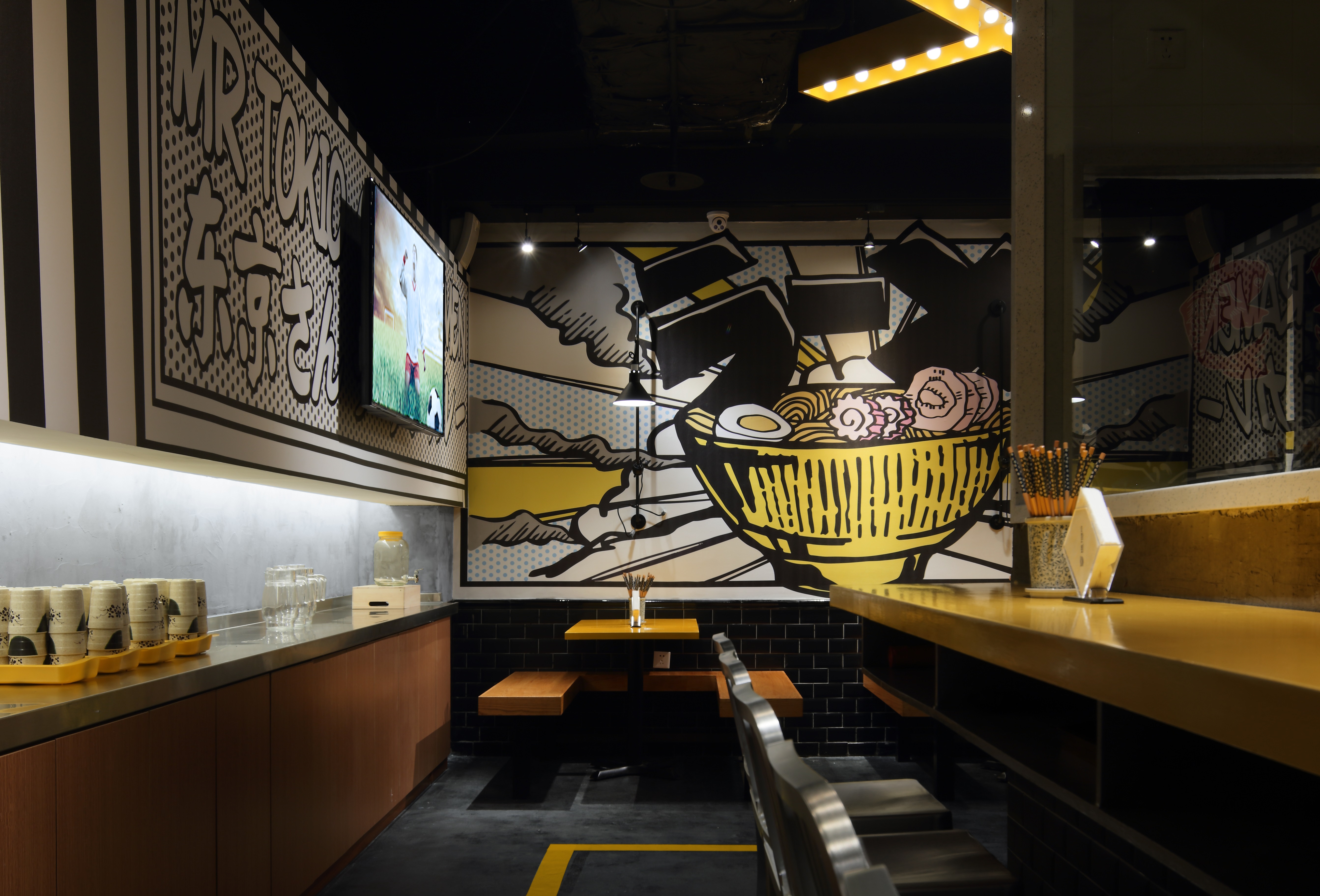 快餐店设计效果图,快餐店空间设计布局图