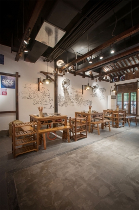 火锅店装饰设计效果图,火锅店装饰设计布局图