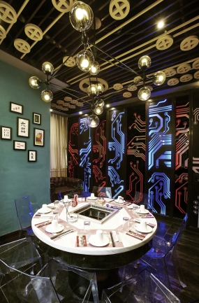 重庆火锅店装饰图片,重庆火锅店空间设计效果图