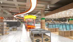 超市空间设计效果图,超市空间设计效果