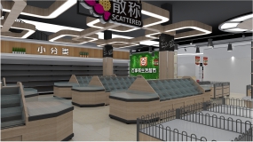 食品超市设计效果图,食品超市设计效果