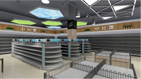  食品超市装修设计效果图,食品超市装修设计效果