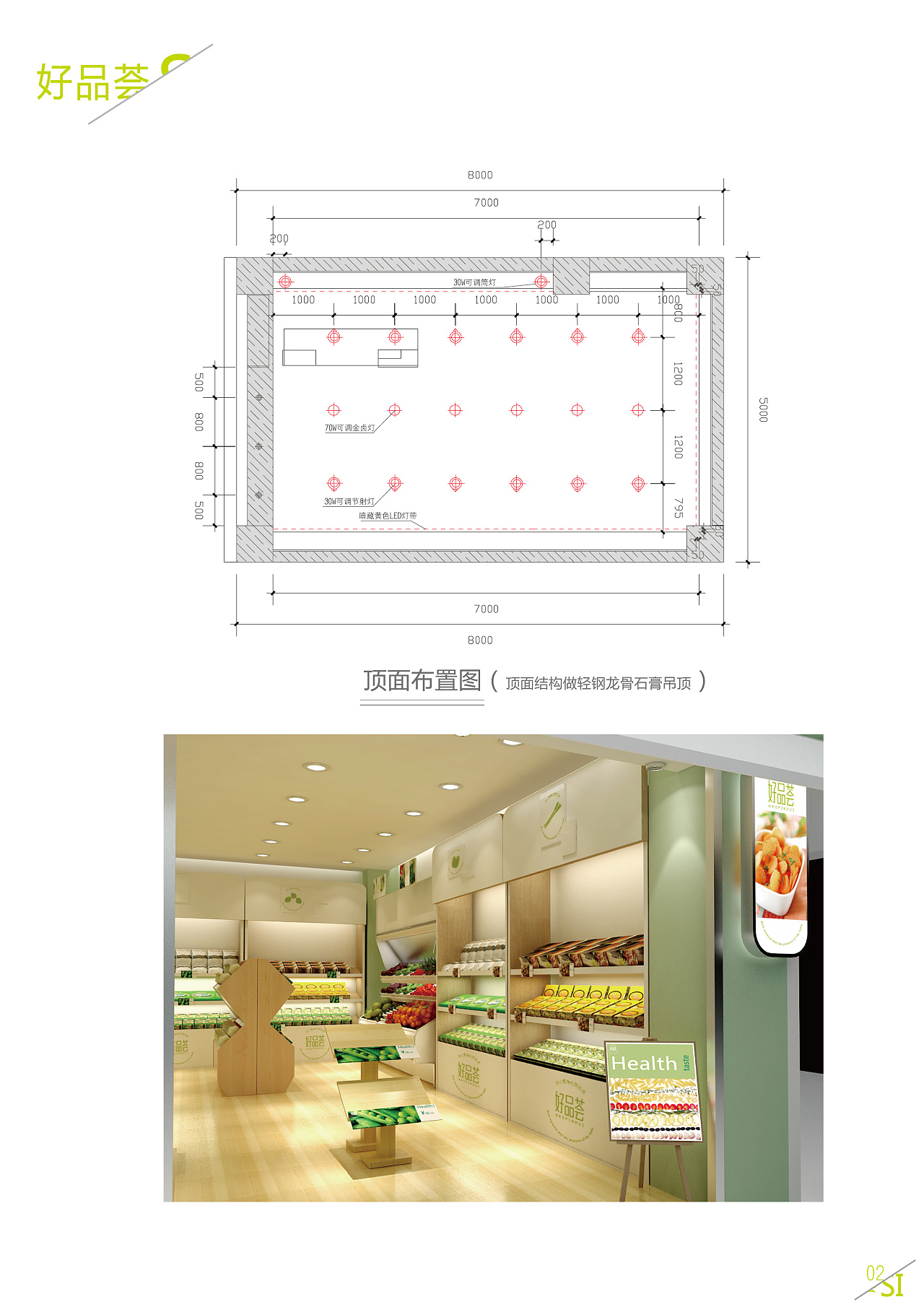 生鲜蔬果店空间设计平面图,生鲜蔬果店平面图