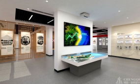 红色展厅设计效果图,红色展厅装修设计效果图