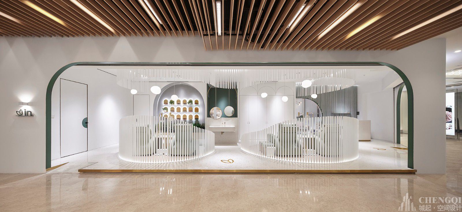 美甲美睫店装饰平面图,美甲美睫店空间设计图片