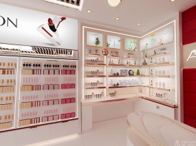 化妆品店装修效果图,化妆品店装修布局图