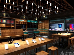 智能数码店设计效果图,智能数码店装修设计图片