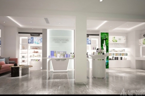 护肤品店空间设计布局图,护肤品店空间设计效果图