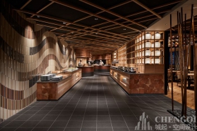 自助餐厅空间设计布局图,自助餐厅空间设计案例图