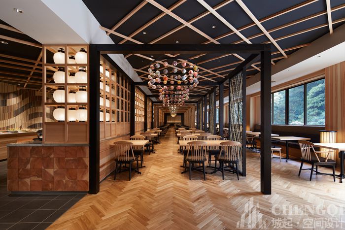 自助餐厅装修设计布局图,自助餐厅装修设计案例图
