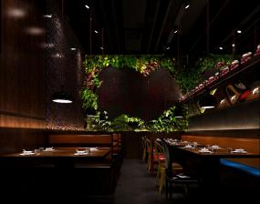 湘菜饭店过道设计装修效果图片