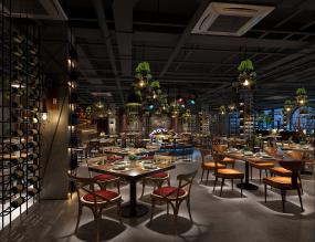 烤肉主题餐厅效果图