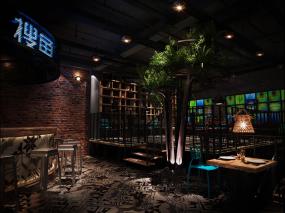 烧烤店内装修效果图