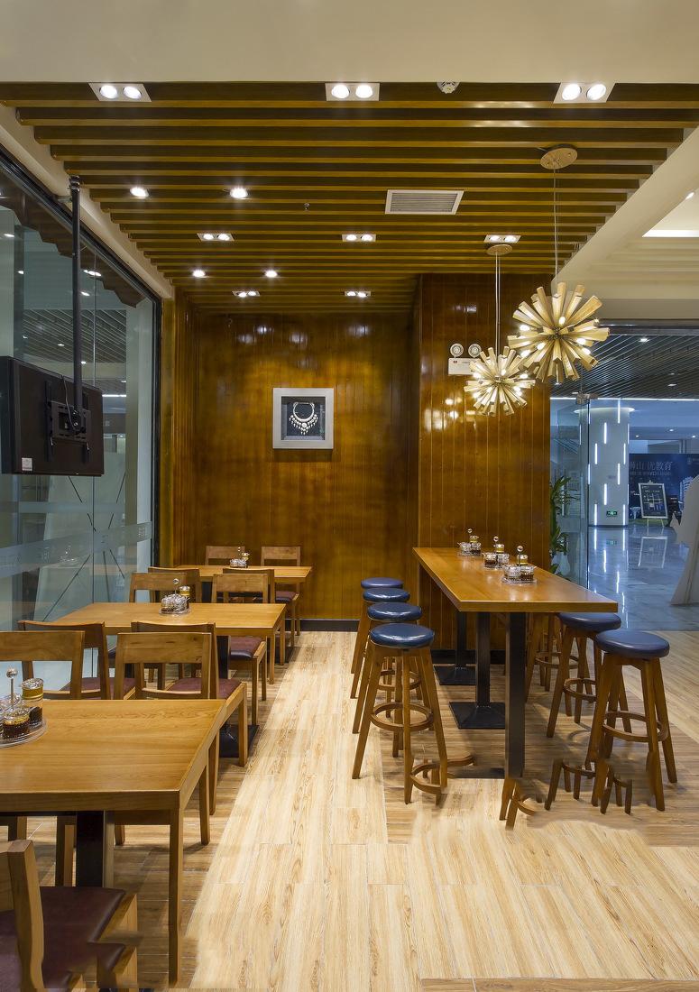 大气时尚快餐店门头装修效果图