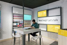 手机店收银台装修效果图片