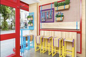 自助餐厅展台效果图