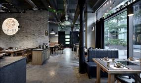 火锅店门面室内装修设计方案效果图片