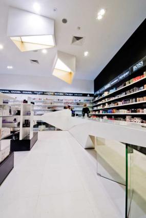 化妆品店内货架装修效果图图片
