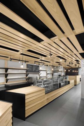 超市奶茶店展示架设计装修效果图
