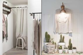女装服装店内衣架装修图片
