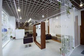 现代简约风格大型韩国美发店装修图