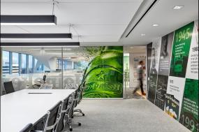 金融公司办公室玻璃隔断装修实景图片大全
