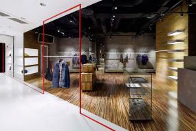 鞋帽店展柜装修方案效果图