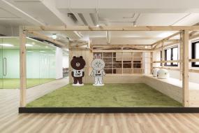 办公室杉木地板设计效果图