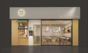 高端30平奶茶店装修效果图