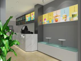 最新创意奶茶店设计装饰效果图