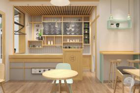 30平奶茶店装饰效果图