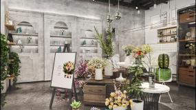 鲜花店装修高清效果图