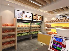 水果店装修高清效果图
