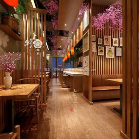 日本寿司料理店装修高清效果图