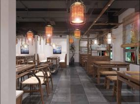 高端自助火锅店装修效果图